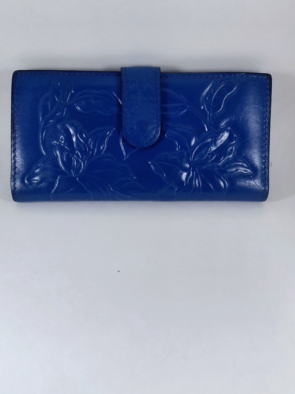 Patricia Nash Blue Embossed Floral Wallet